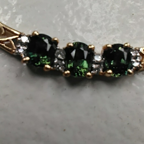 14k gold-peridot diamond pendant necklace 🎀